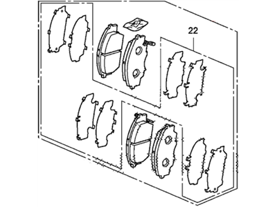 Honda 45022-SVB-A02 Pad Set, Front