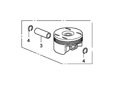 Honda 13010-RNA-A00 Piston Set (Std)