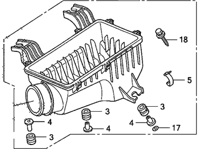 Honda 17201-RRA-A00 Case Set, Air Cleaner