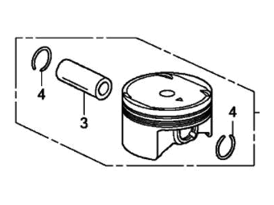 Honda 13020-5PA-A10 Piston Set (0.25 Osz