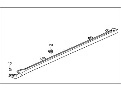 Honda 71800-SDA-A11ZF Garnish Assy., R. Side Sill *NH658P* (GRAPHITE PEARL)