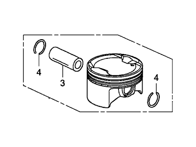 Honda 13010-RAA-A01 Piston Set A (Std)