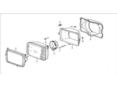 Honda 33100-SB3-671 Headlight Assembly, Passenger Side