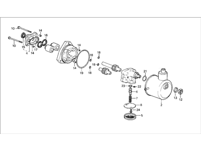 Honda 56110-PE0-080 Sub-Pump Assembly, Power Steering