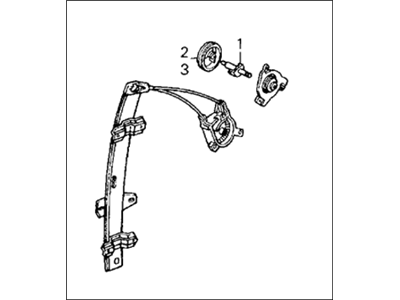 Honda 76320-SB4-013 Regulator, Left Rear Door (Nippon Cable)