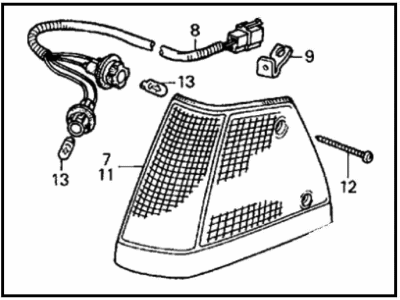 Honda 33800-SB3-671 Light Assembly, Passenger Side Marker