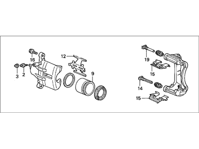 Acura 45018-SW5-003 Caliper Sub-Assembly, Right Front