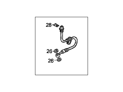 Honda 01466-S30-000 Hose Set, Right Rear Brake