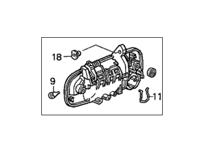 Honda 72140-SW5-Y01ZN Handle Assembly, Right Front Door (Outer) (Iceberg Silver Metallic)