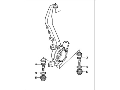 Honda 51210-S30-N22 Knuckle, Right Front