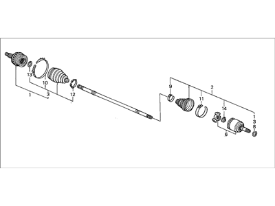 Honda 44305-S30-C51 Driveshaft Assembly, Passenger Side