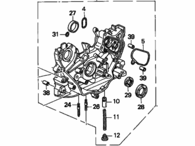 Honda 15100-P5M-A01 Pump Assembly, Oil