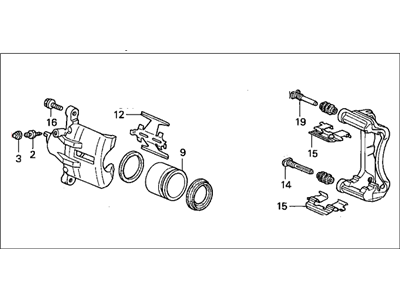 Honda 06453-SW5-505RM Caliper Sub-Assembly, Left Front (Reman)