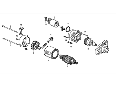 Honda 06312-P5M-508RM Starter, Reman