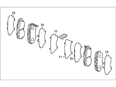 Honda 45022-S30-A03 Pad Set, Front