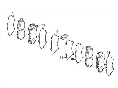 Honda 45022-S30-A01 Pad Set, Front