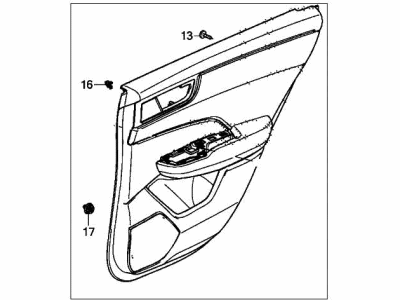 Honda 83751-TRT-A51ZA Lining, L. RR. Door *NH900L* (DEEP BLACK)