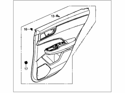 Honda 83701-TRT-A51ZA Lining, R. RR. Door *NH900L* (DEEP BLACK)