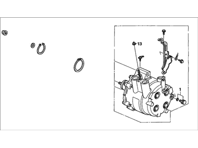Honda 38810-PZA-004 Compressor