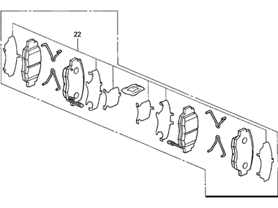 Honda 45022-S5B-J00 Pad Set, Front
