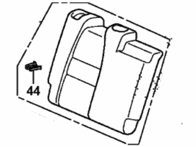 Honda 82121-TX9-A01ZA Cover, Rear Seat-Back Trim (Light Gray)