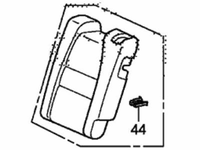 Honda 82521-TX9-A01ZA Cover, Left Rear Seat-Back Trim (Light Gray)