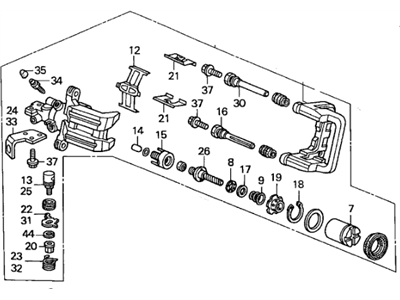 Honda 43018-S2A-013 Caliper Sub-Assembly, Right Rear