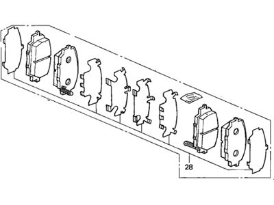 Acura 45022-S6M-A00 Front Pad Set