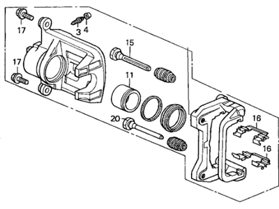 Honda 45018-S2A-013 Caliper Sub-Assembly