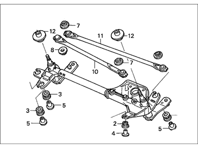 Honda 76530-SDA-A01 Link, FR. Wiper
