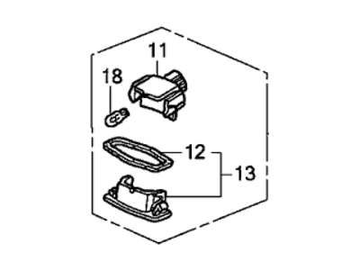 Acura 34100-SZ3-A01 Light Assembly, License