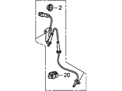 Honda 57450-TF0-003 Sensor Assembly, Right Front
