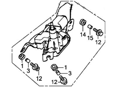 Honda 76710-SZT-G02 Motor, Rear Windshield Wiper