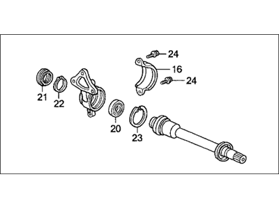 Acura 44500-S87-A00 Shaft Assembly, Half