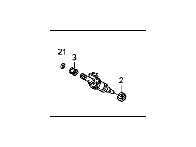 Honda 06164-P2J-000 Injector Set, Fuel