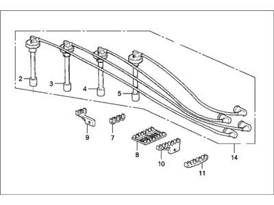 Honda 32722-PM5-A01 Wire, High/T