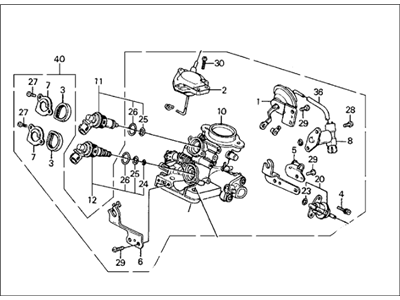 Honda 16400-PM5-S02 Body Assembly, Throttle (Gg03A)