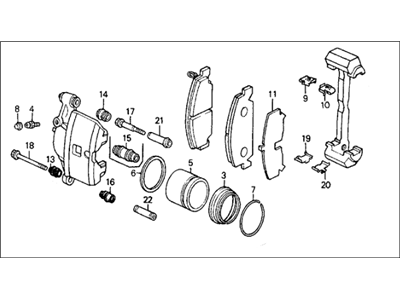 Honda 45230-SH3-A06 Caliper Assembly, Driver Side (Akebono)