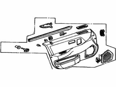 Honda 83500-SH5-A20ZA Lining Assy., R. FR. Door *B49L/B68L* (FAIR BLUE/SLEEK BLUE)