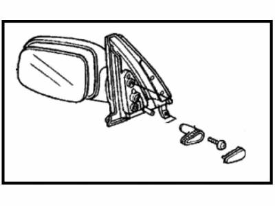 Honda 76250-SH5-A04 Mirror Assembly, Driver Side Door (Flat)
