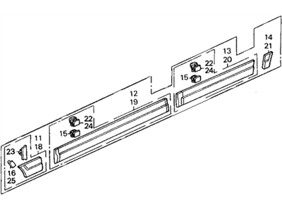 Honda 75320-SH5-A02 Protr Set, L. Side