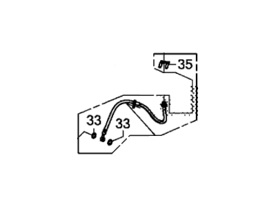 Honda 01464-TR7-A03 Hose Set, Right Front Brake