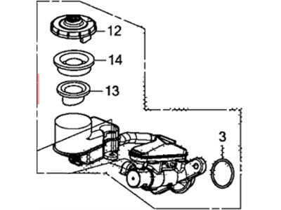 Honda 46100-TR3-A01 Master Cylinder Assembly
