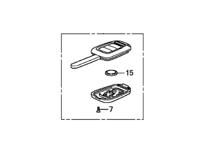 Honda 35118-T0A-A30 Blank-Key Complete, I