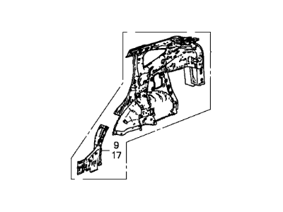 Honda 64700-T1W-305ZZ Panel Comp L, RR I
