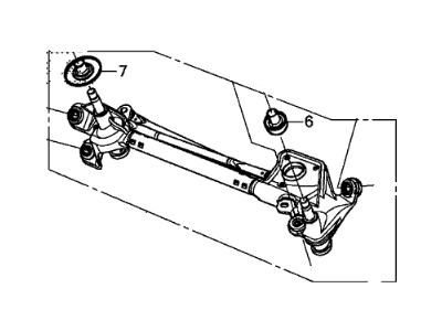 Honda 76530-T0A-A01 Link Comp, FR Wipe