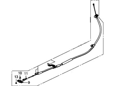 Honda 47210-T0A-A82 Wire A, Parking Brake