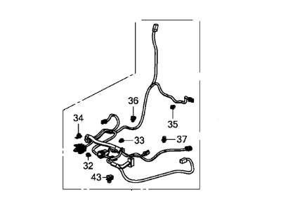Honda 81606-T0G-L91 Cord Power Seat L, F