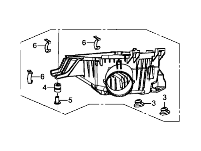Honda 17201-R5A-A00 Set, Air/C Case