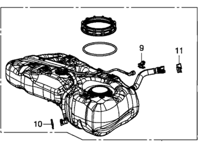 Honda 17044-T0A-A30 Set, Fuel Tank Complete